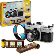 Creator 3In1 Retro Camera Toy to Video Camera to TV Set, Kids' Desk Decoration or Bedroom Accessories, Photography Gifts for Girls and Boys Aged 8 plus Years Old Who Enjoy Creative Play 31147