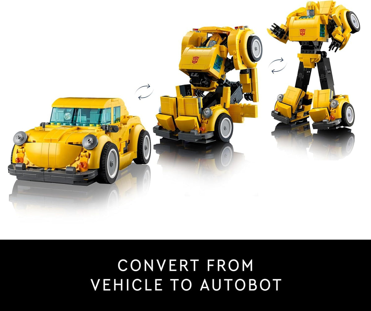 Icons Transformers Bumblebee Action Figure Building Set, Collectible Robot Model Kit for Adults to Build, Converts to Vehicle Mode, Gifts for Men, Women, Him, Her and Sci-Fi Fans 10338
