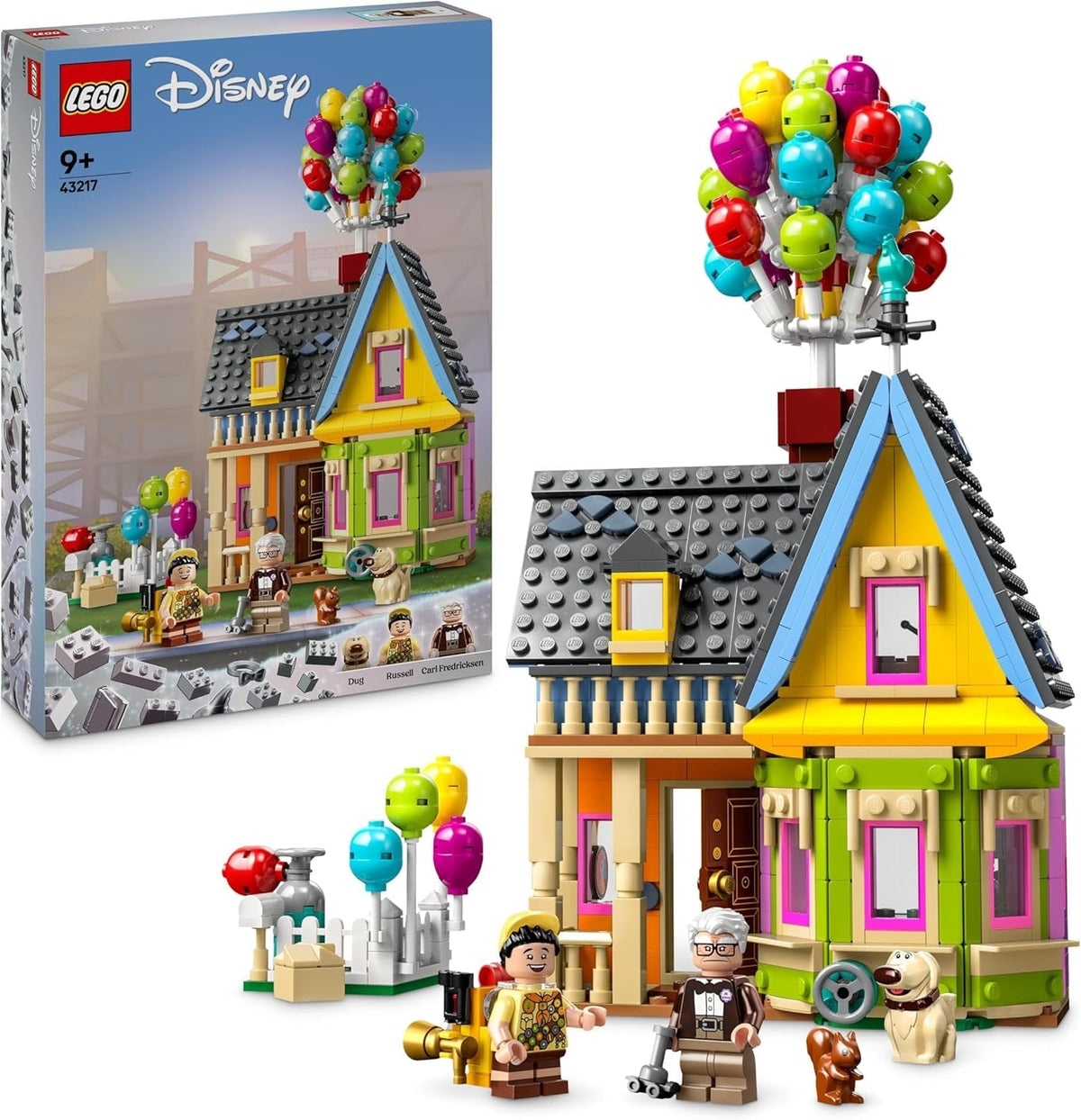 Disney and Pixar ‘Up’ House Buildable Toy with Balloons, Carl, Russell and Dug Figures, Collectible Model Set, Iconic Gift Idea for Kids, Girls & Boys 43217