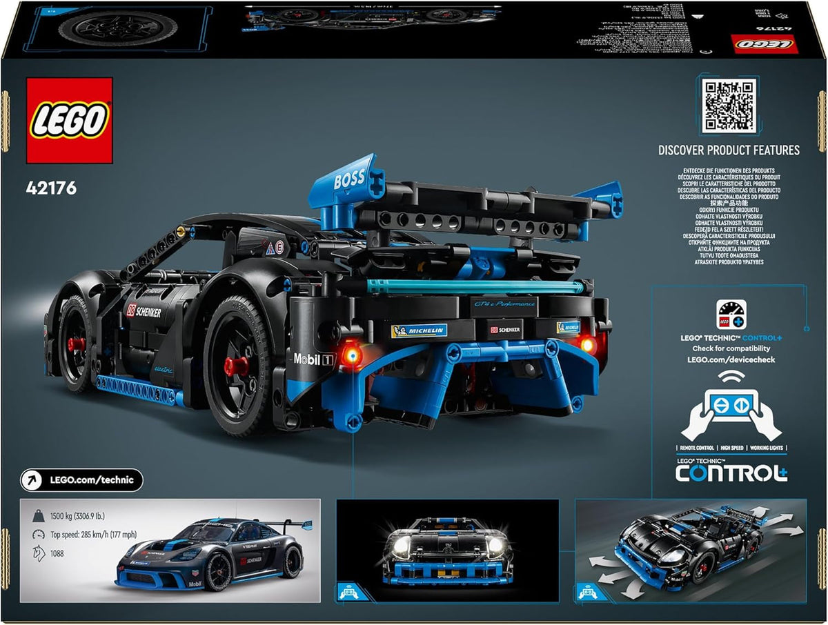 Technic Porsche GT4 E-Performance Race Car Toy for 10 plus Year Old Boys & Girls, Model Vehicle with Remote Control Action, Kids' Bedroom Decoration, Birthday Gift Idea 42176