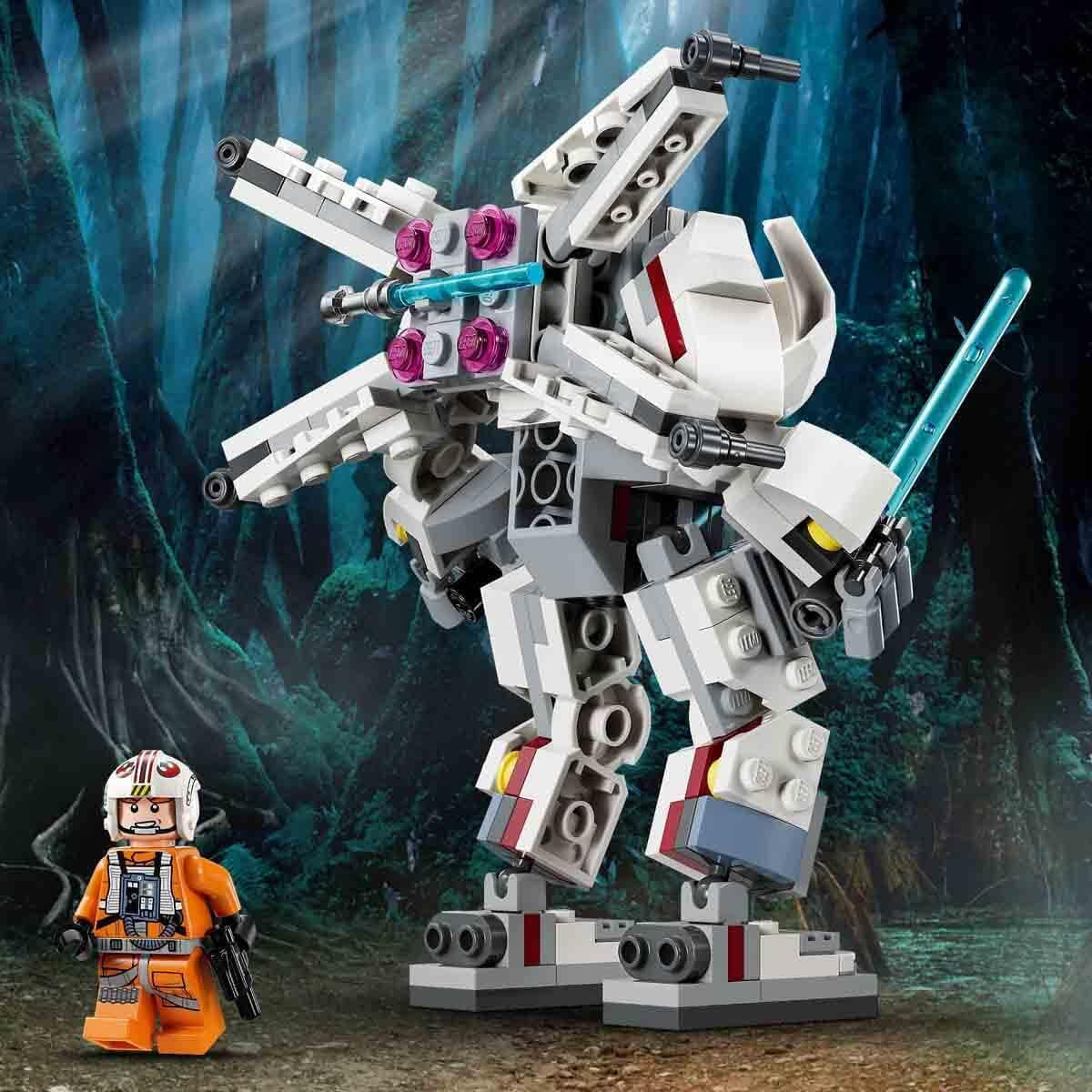 Star Wars Luke Skywalker X-Wing Mech, Collectible Building Toy for 6 plus Year Old Boys, Girls & Kids, with a Character Minifigure for Fantasy Action-Adventures, Small Creative Gift Idea 75390
