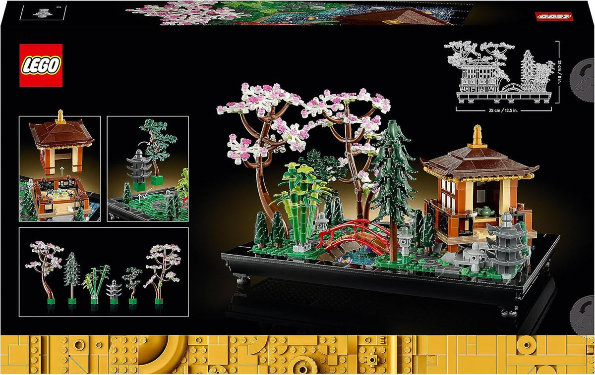Icons Tranquil Garden, Botanical Zen Garden Kit for Adults with Lotus Flowers, Customisable Desk Decoration, Inspired by Japanese Traditions, Mindful Gardening Gift for Women and Men 10315