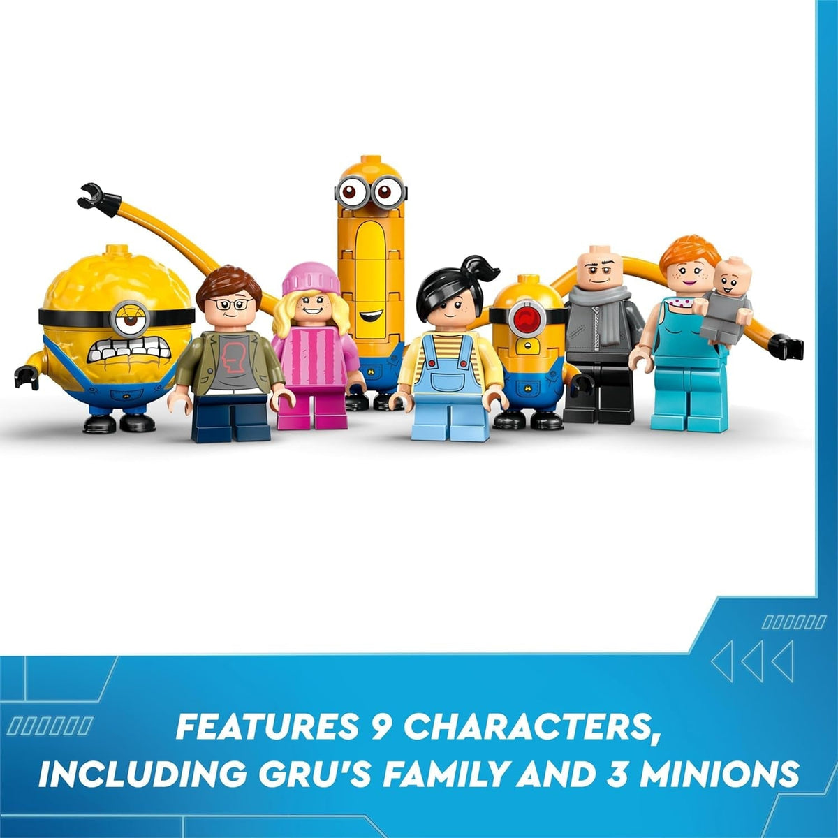 Despicable Me Minions and Gru'S Family Mansion, Toy House Movie Set for 8 plus Year Old Boys & Girls Who Love Independent Play, Includes 6 Minifigures and 3 Buildable Figures, Gift Idea 75583