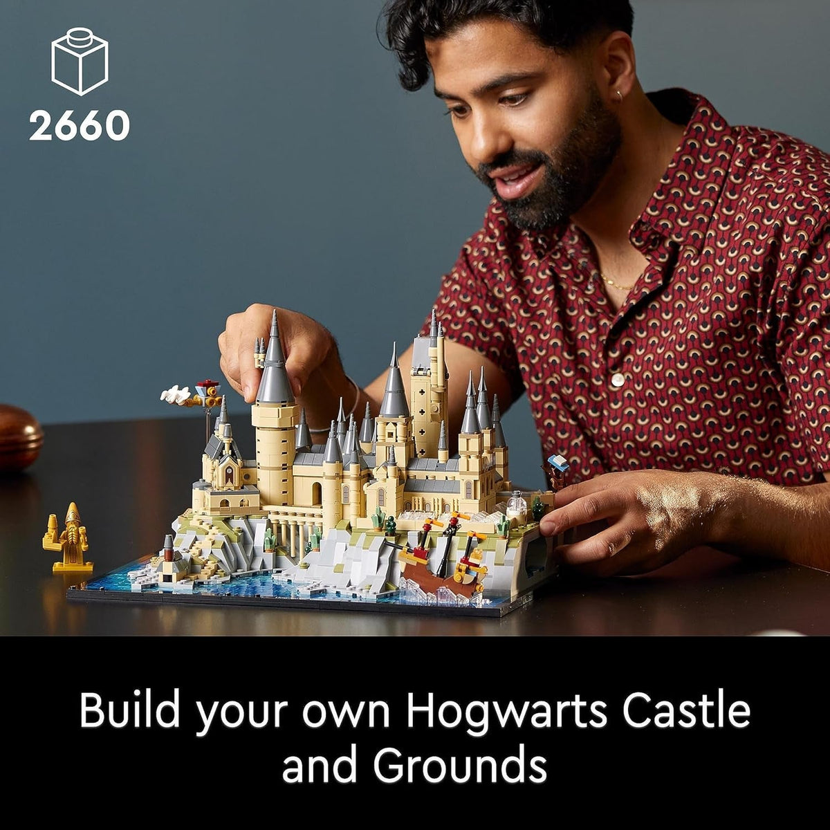 Harry Potter Hogwarts Castle and Grounds - Collectible Set for Adults Incl. Main & Astronomy Towers, Great Hall, Chamber of Secrets & Architect Minifigure - 76419