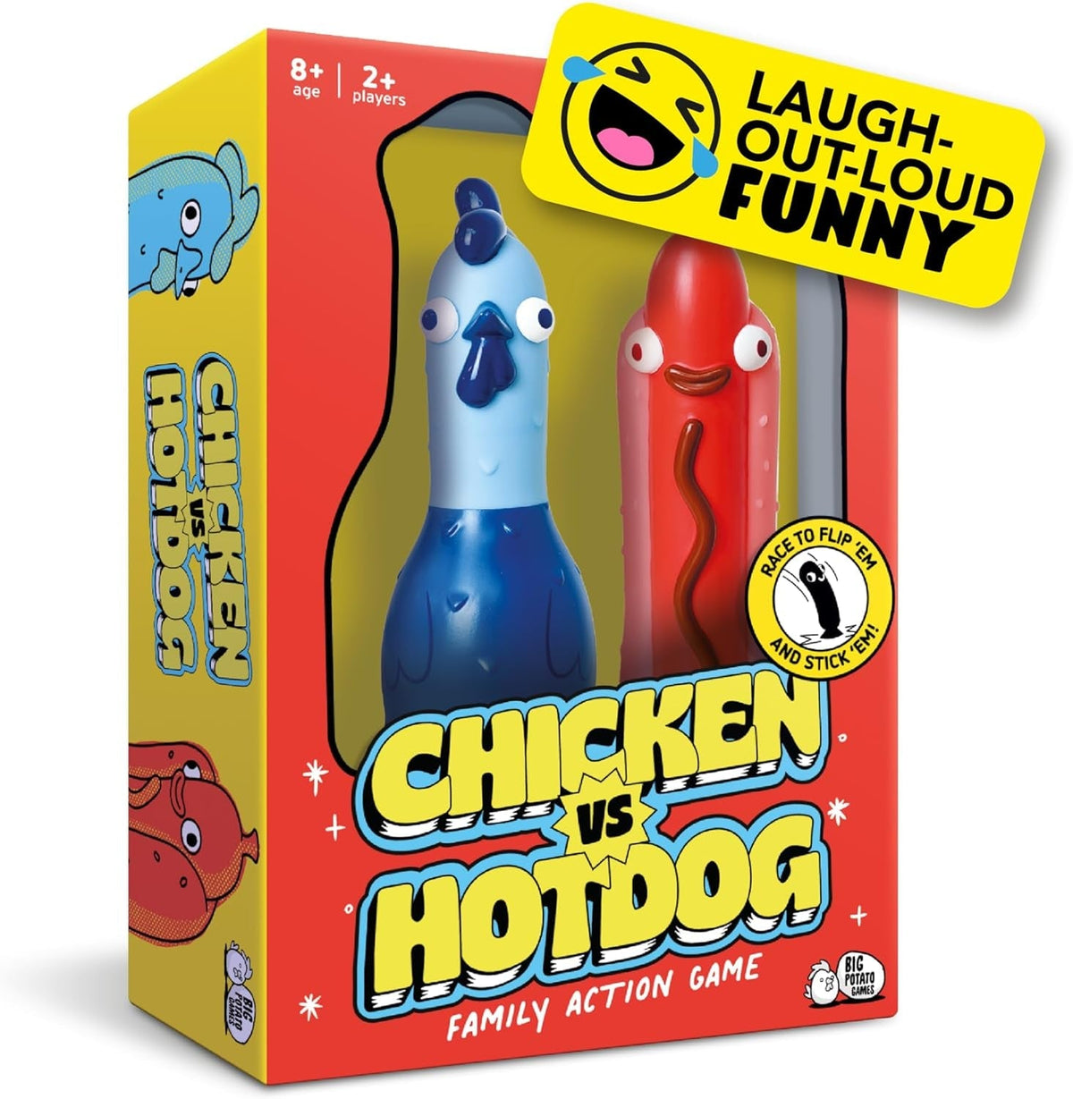 Chicken Vs Hotdog: the Ultimate Challenge Party Game for Kids, Teens, Adults and Flipping-Fun Families