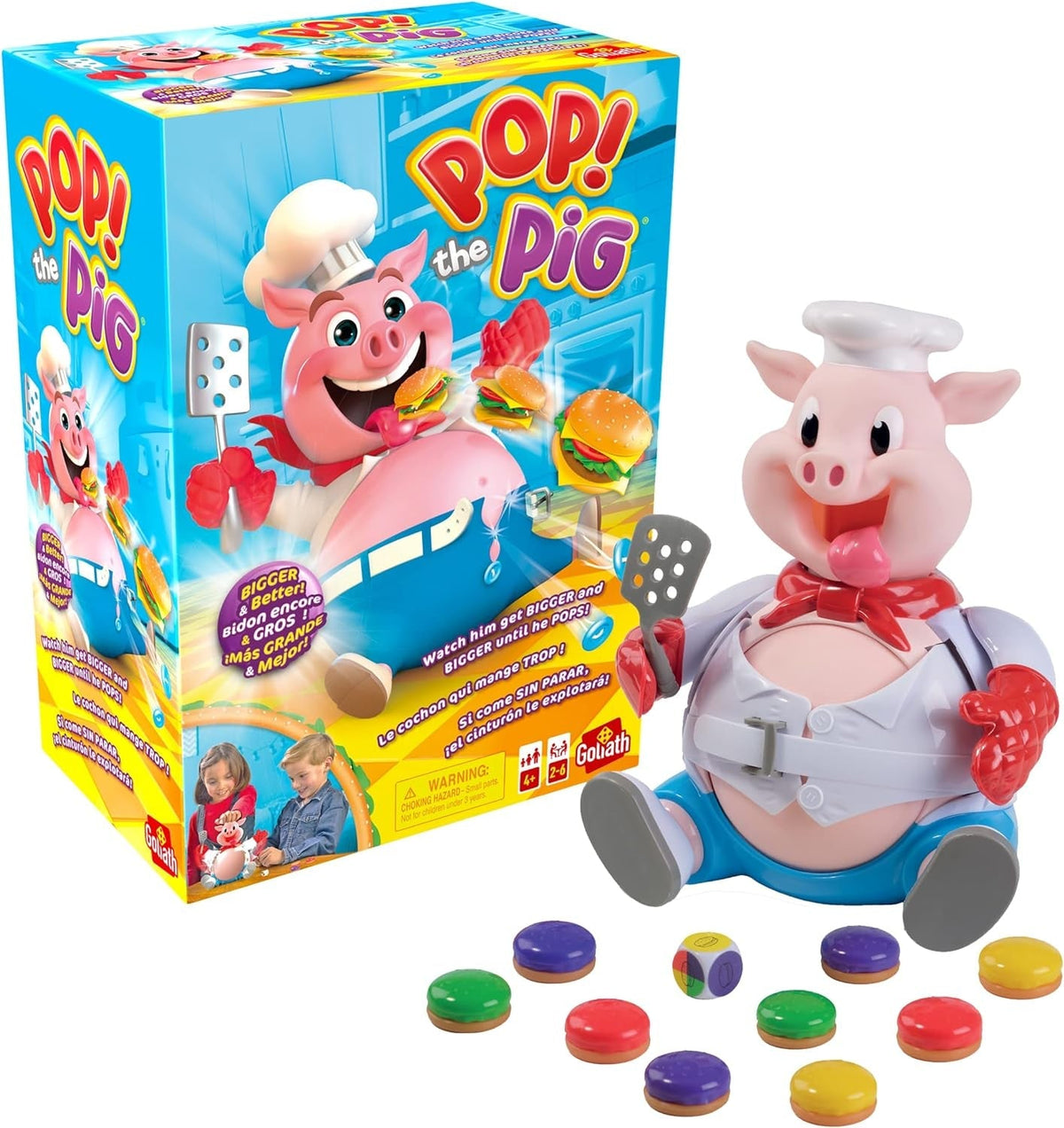 Games Pop the Pig: Even Bigger and Better Kids Games | for 2-6 Players | Ages 4+