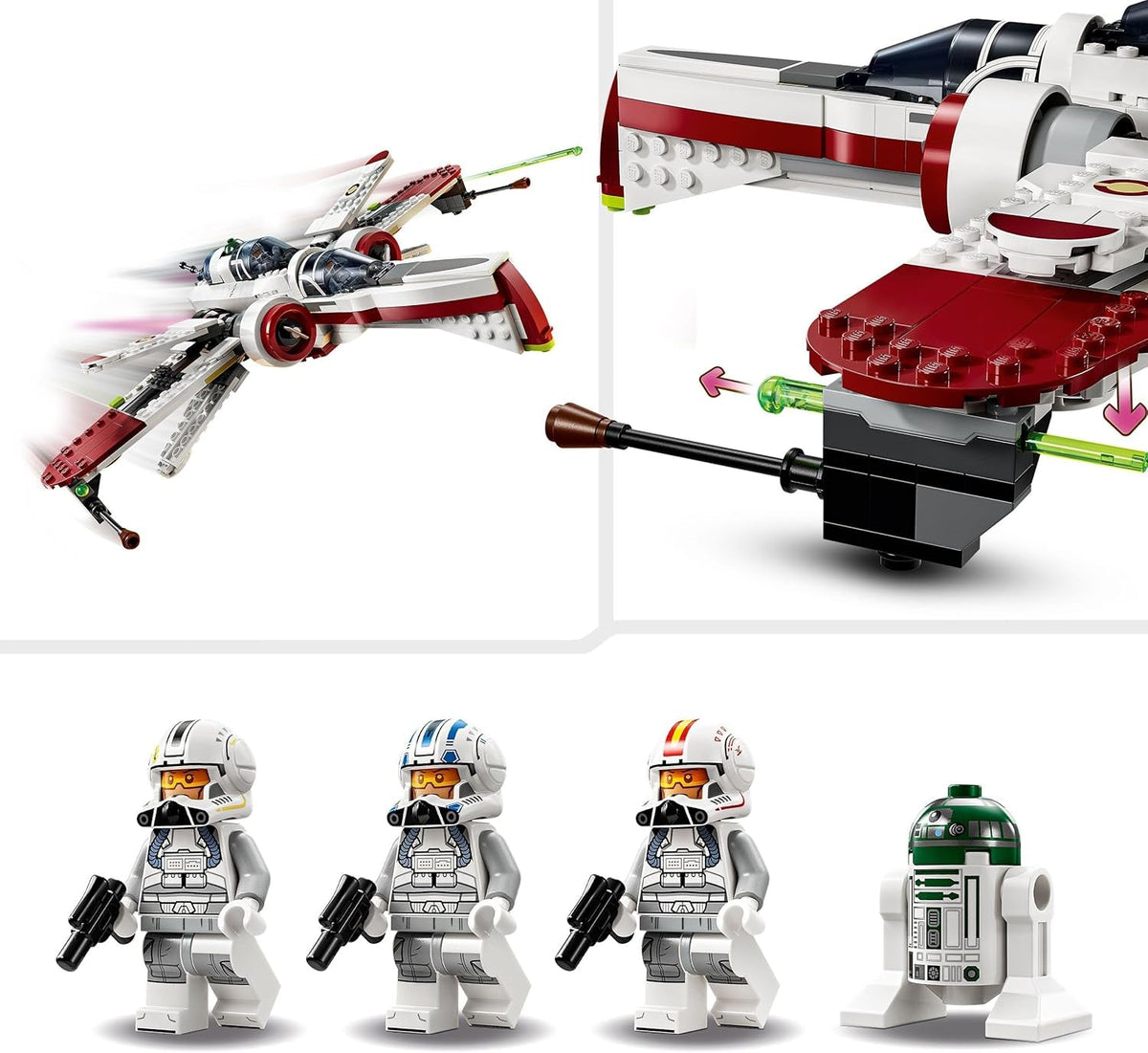 Star Wars 75402 ARC-170 Starfighter Building Toy with 3 Clone Pilot Minifigures, plus an R4-P44 Droid Figure, Birthday Gift Idea for Revenge of the Sith Fans, 9+ Year Old Boys and Girls