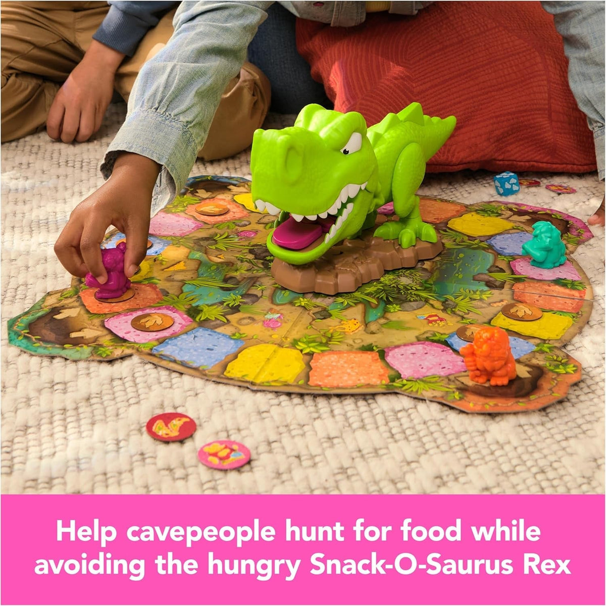Snack-O-Saurus Rex – an Interactive Board Game for Snack Lovers & Dino Fans, Funny Family Game, Board Game for Family Game Night, for Kids Aged 5 & Up