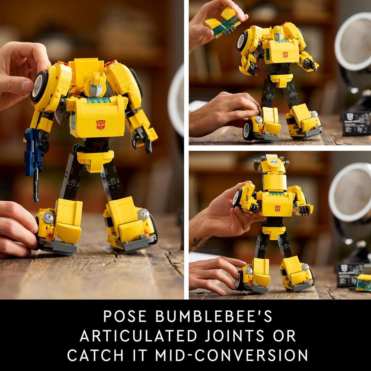 Icons Transformers Bumblebee Action Figure Building Set, Collectible Robot Model Kit for Adults to Build, Converts to Vehicle Mode, Gifts for Men, Women, Him, Her and Sci-Fi Fans 10338