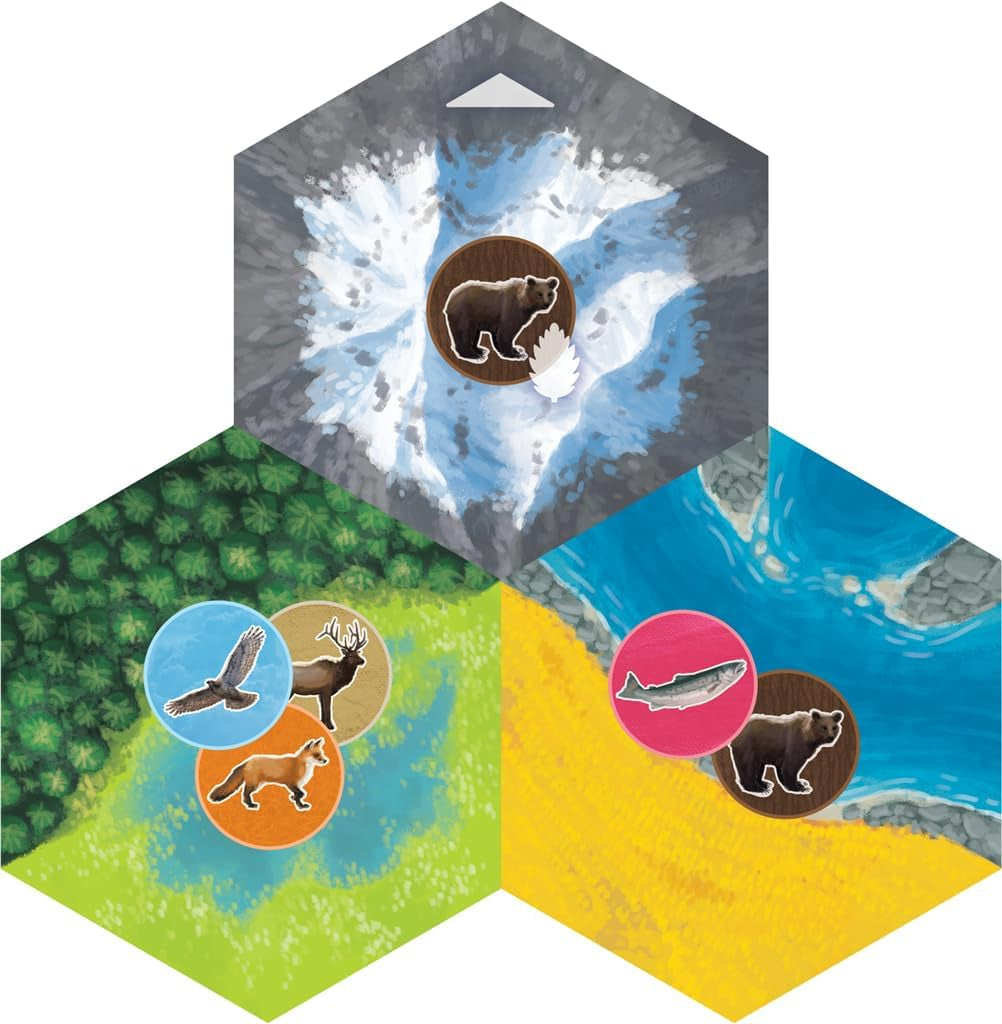 Alderac Entertainment Group | Cascadia Puzzly Tile-Laying and Token-Drafting Game in English for All Family | Strategic and Competitive Game for 1-4 Players | Create the Most Harmonious Ecosystem