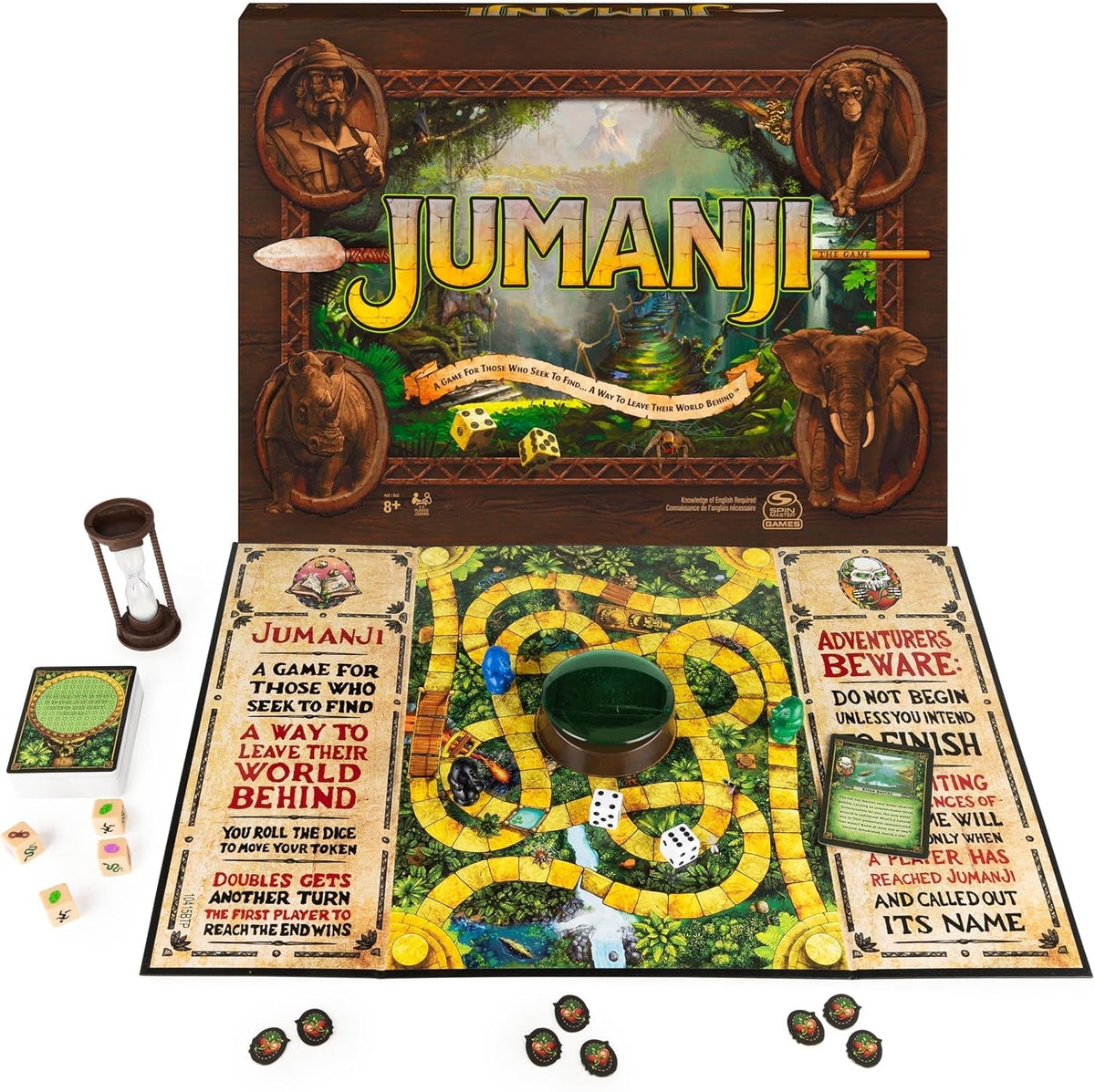 Jumanji the Game, the Classic Adventure Board Game for Kids and Families Aged 8 and Up