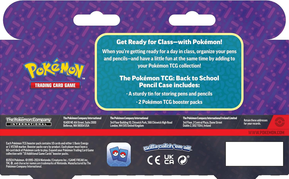 TCG: Back to School Pencil Case – Charizard (Tin & 2 Booster Packs)