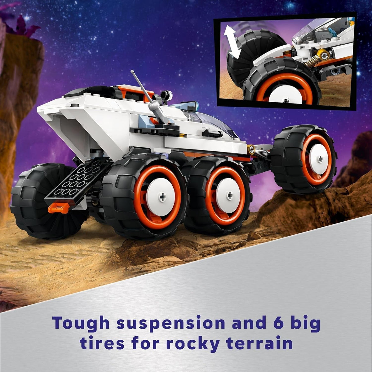City Space Explorer Rover and Alien Life Building Toys Set for 6 plus Year Old Boys, Girls & Kids with Astronaut Minifigures, Toy Robot and Alien Figures for Imaginative Play, Birthday Gift 60431