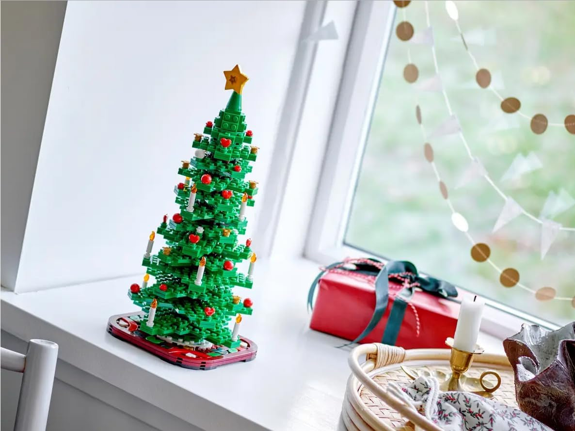 Christmas Tree Toy Building Set for 9 plus Year Old Boys & Girls, Collectible Festive Decoration for Home Decor, Encourages Imaginative Play, Family Crafts Activity, Gift Idea for Kids 40573