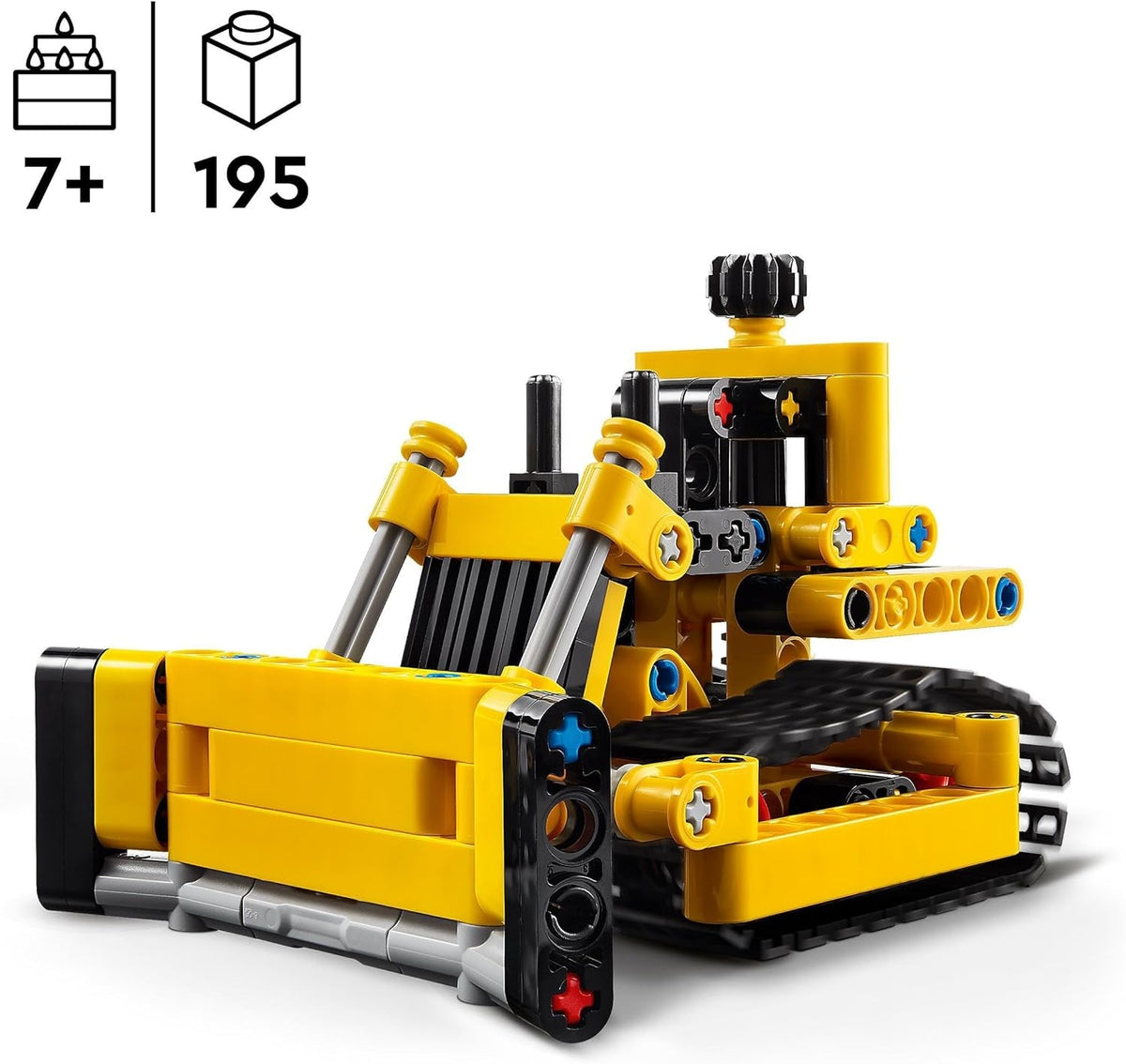 Technic Heavy-Duty Bulldozer Set, Construction Vehicle Toy for Kids, Boys and Girls with Realistic Features for Imaginative Play, Small Gift Idea 42163
