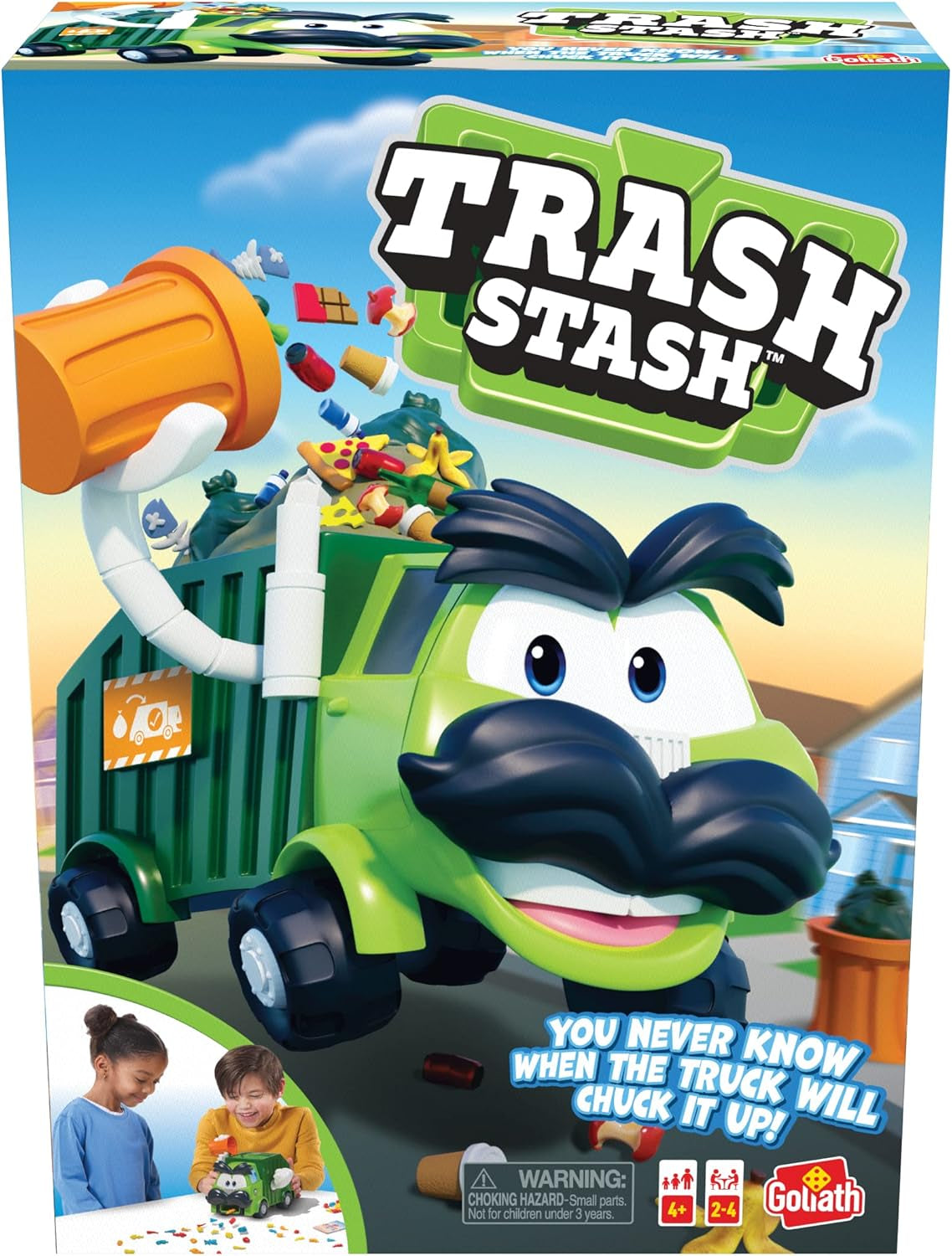 Trash Stash: You Never Know When the Truck Will Chuck It Up! | Kids Action Games | for 2-4 Players | Ages 4+