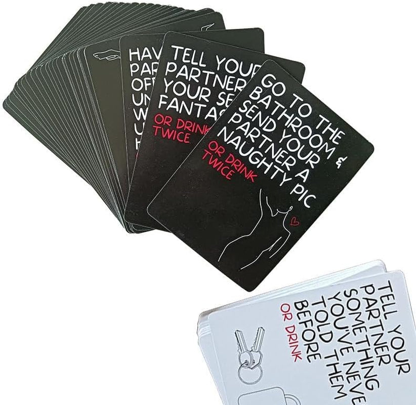 Drinking Game Cards for Adult Partys Funny Partner Card 50PCS Date Night Ideas Cards for Couple