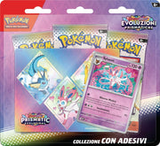 TCG: Scarlet and Violet Sylveon Stickers Collection - Prismatic Evolutions (One Holographic Promo Card and Three Expansion Packs)