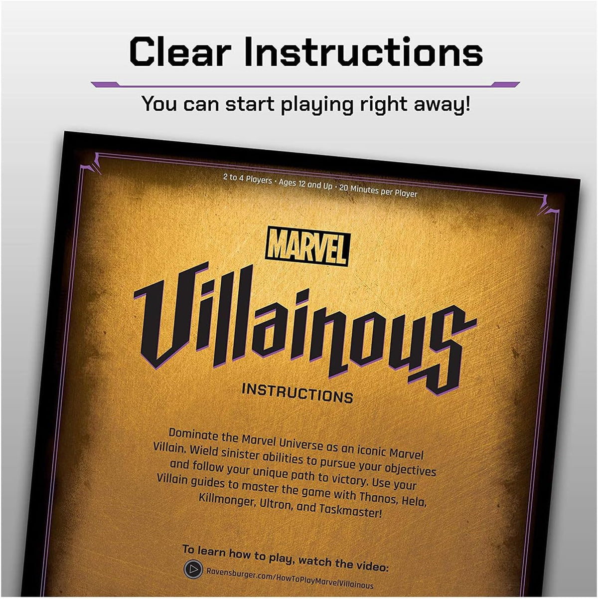 Marvel Villainous Infinite Power - Strategy Board Games for Adults and Kids Age 12 Years up - Can Be Played as a Stand-Alone or Expansion