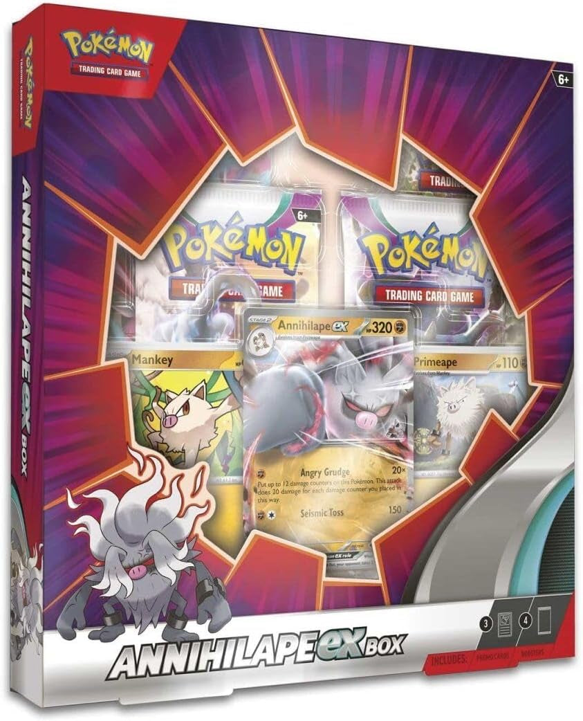 TCG: Annihilape Ex Box (3 Foil Promo Cards & 4 Booster Packs)