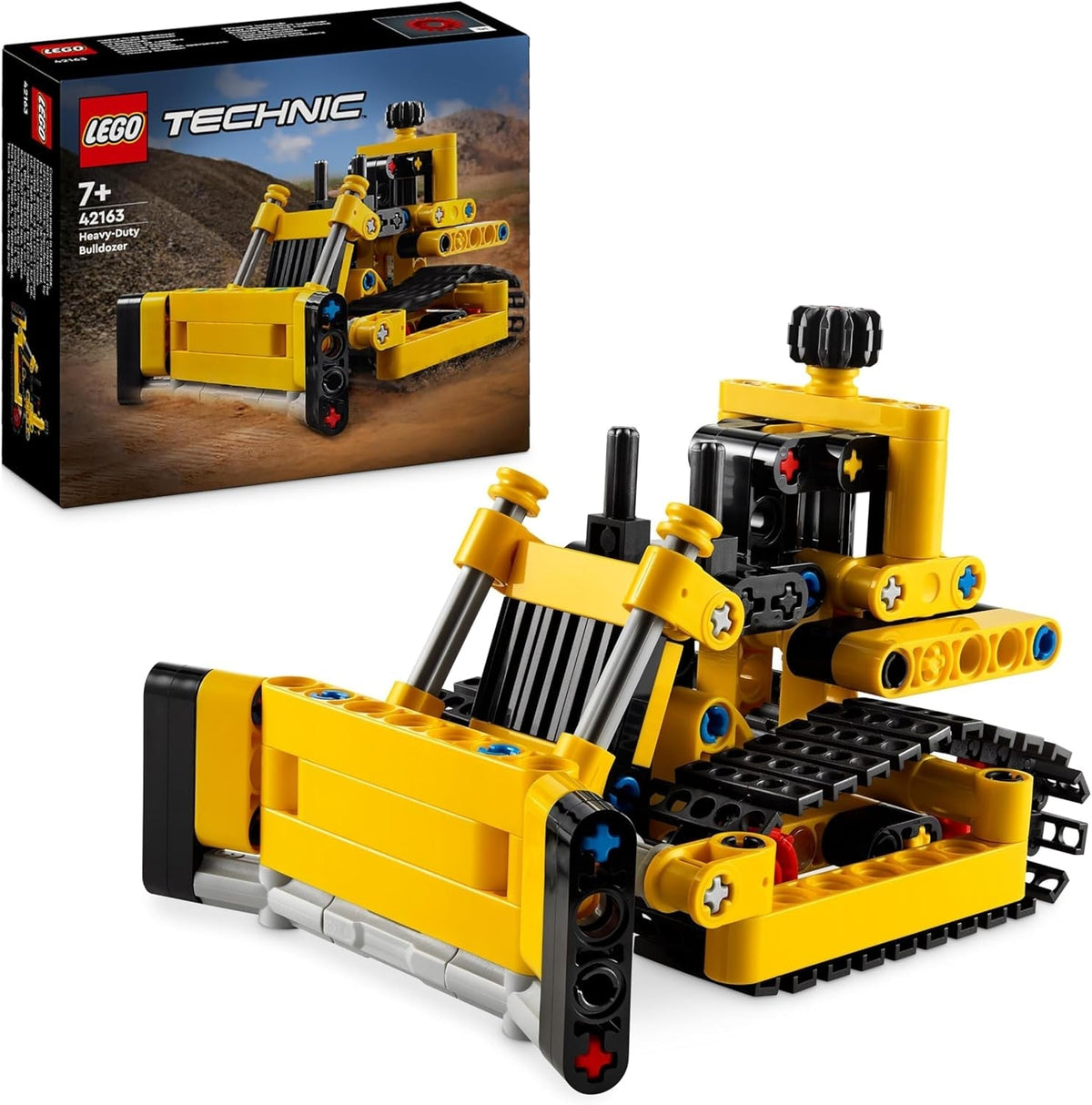Technic Heavy-Duty Bulldozer Set, Construction Vehicle Toy for Kids, Boys and Girls with Realistic Features for Imaginative Play, Small Gift Idea 42163