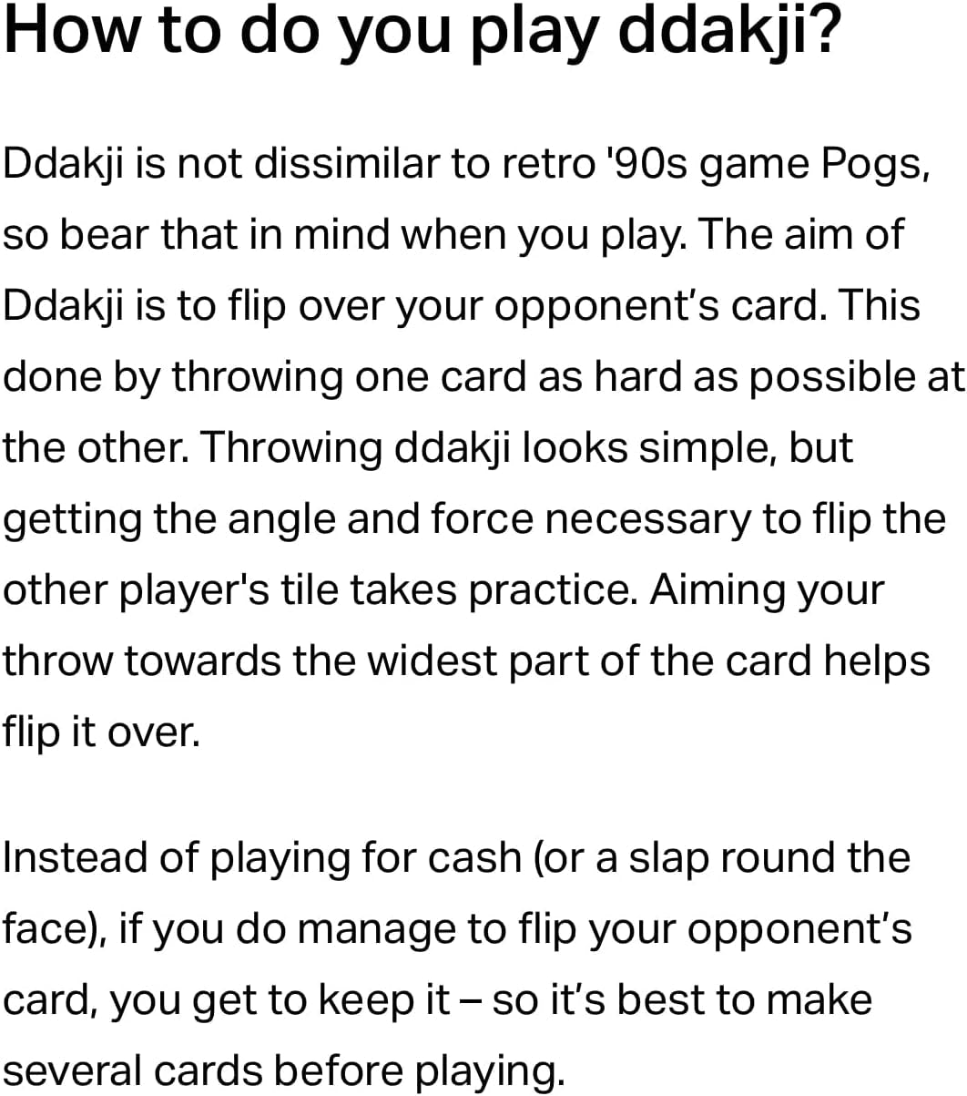 Squid Game Ddakji Game Set, Double Card Premium Version Blue and Red Traditional Korean Folding Game (NEW IMPROVED DOUBLE CARD VERSION)