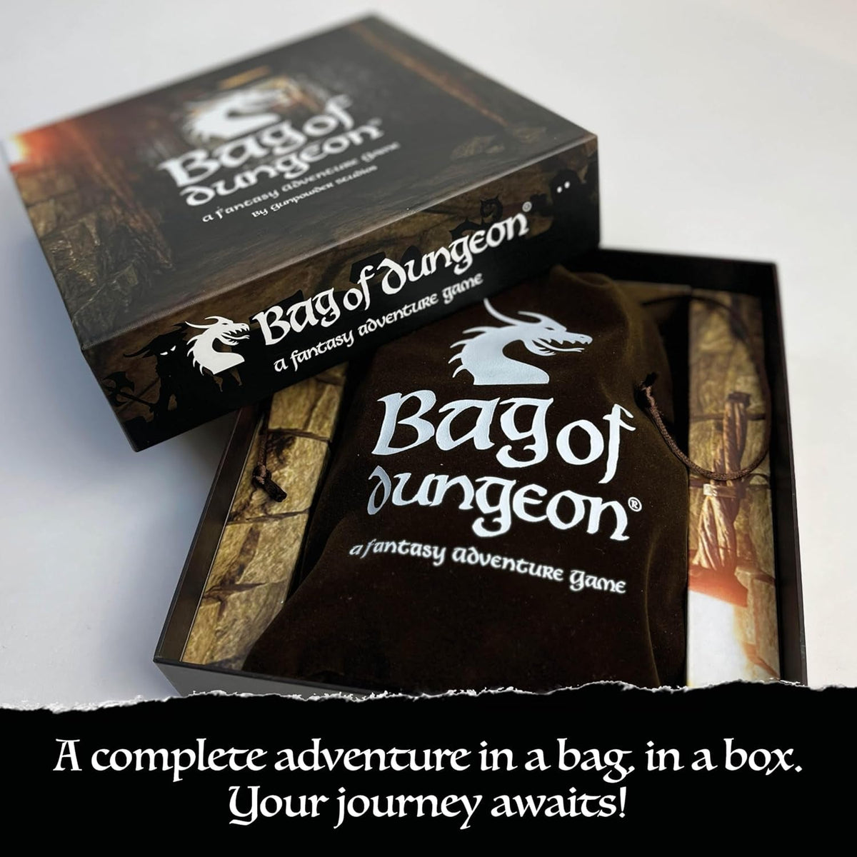 Bag of Dungeon - a Popular Fantasy Crawler Adventure Board Game | Enter the Dragon'S Lair | 1-4 Players | Age 7+ | Simple-To-Play | Family Games | Tabletop RPG | Classic Dnd Style Gaming | 3Rd Edition