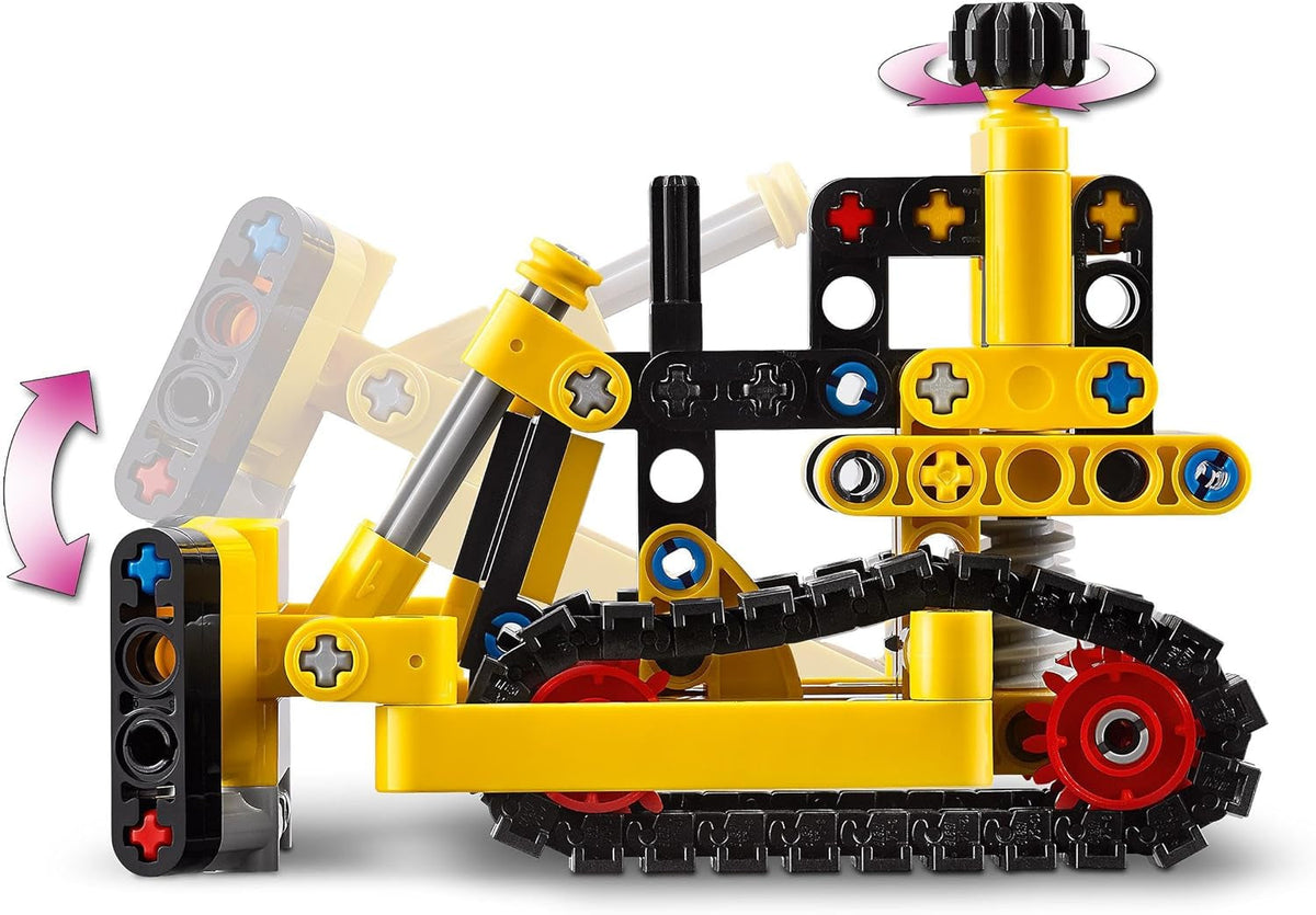 Technic Heavy-Duty Bulldozer Set, Construction Vehicle Toy for Kids, Boys and Girls with Realistic Features for Imaginative Play, Small Gift Idea 42163