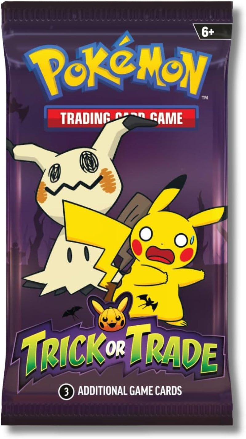 Pokemon 2023 Trick or Trade Mimikyu, Gengar & Pikachu | 6 Mini Booster Packs