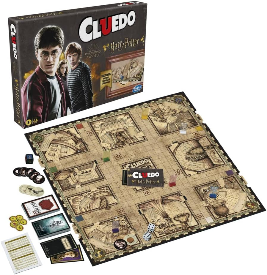 , Clue: Wizarding World Harry Potter Edition Family Board Game for 3 to 5 Players, for Boys and Girls 8+ Years Old, Multicolour, Gifts for Kids and Adults