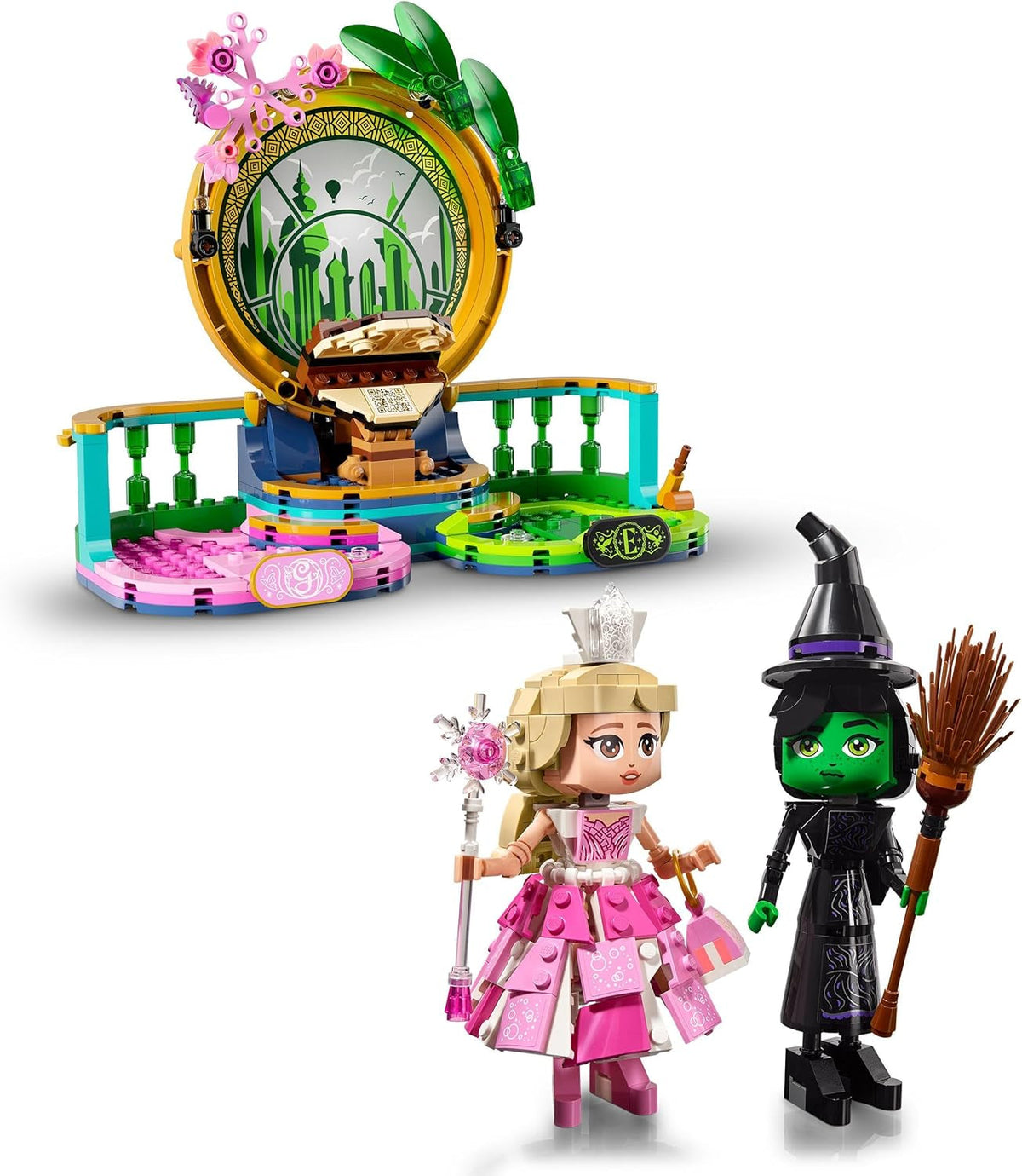 Wicked Elphaba & Glinda Figures, Building Toy Set for 10 plus Year Old Girls and Boys, with Buildable Characters and a Broom, Wizard of Oz-Themed Gift for Kids and Fans of the Movie 75682