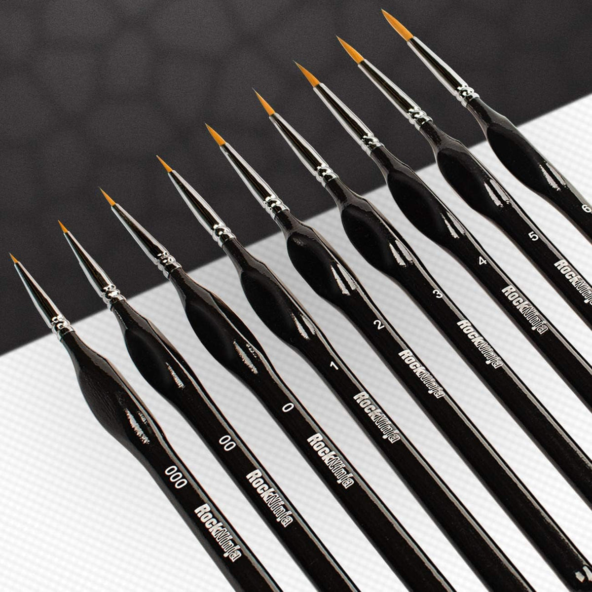 Detail Paint Brush Set,  9Pcs Thin Brushes for Fine Detailing & Art Painting - Acrylic,Watercolor, Oil Miniatures, Scale Models, Airplane Kits, Nail, Line Drawing