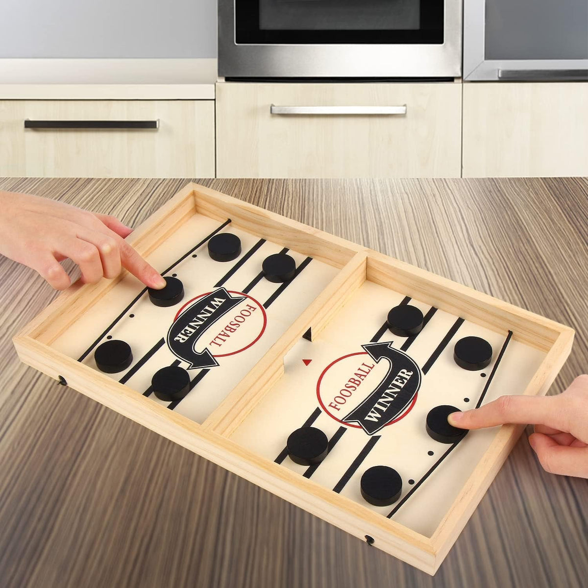 Funny Fast Sling Puck Game, Slingshot Hockey Game, Winner Board Game Toy, Funny Wooden Paced Sling Puck Winner Board Table Game, Parent-Child Interactive Toy Party Game for Adults