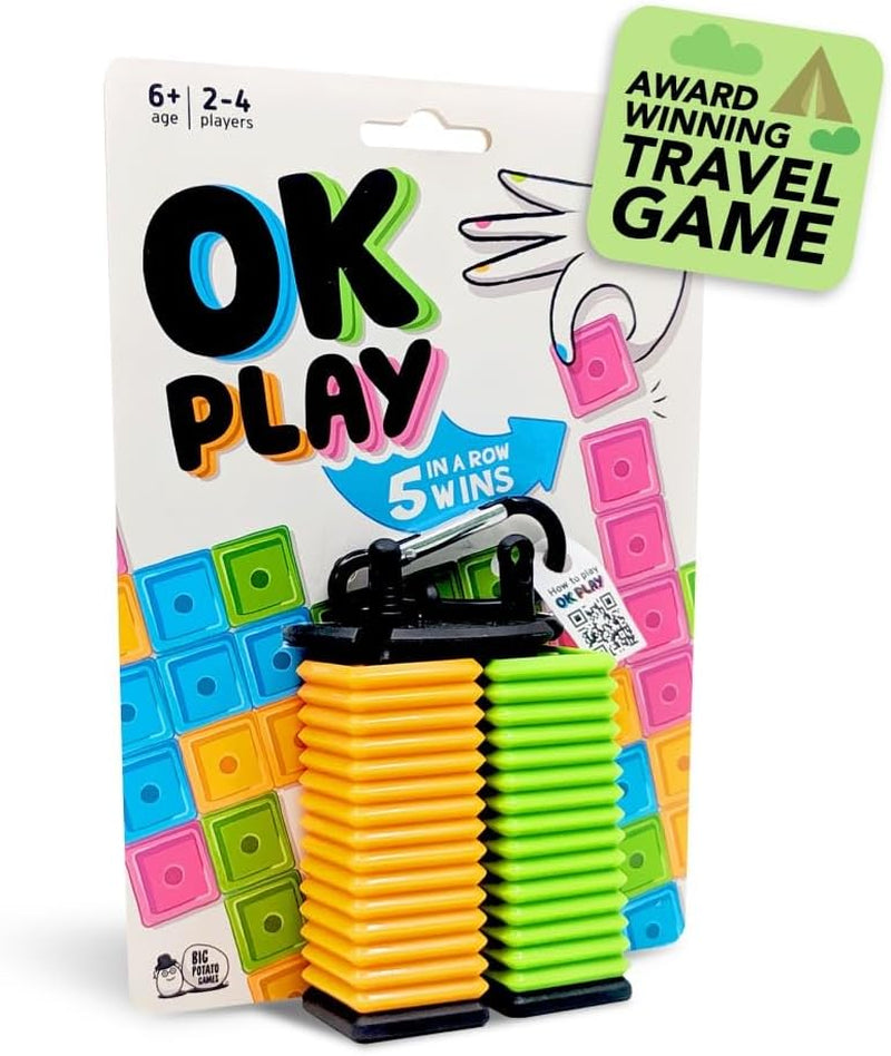 OK Play: the Ultimate Tile Game - Kids Can Outsmart Adults! Fun, Strategic & Portable for 2-4 Players, Ideal Board Travel Game for Family Game Night