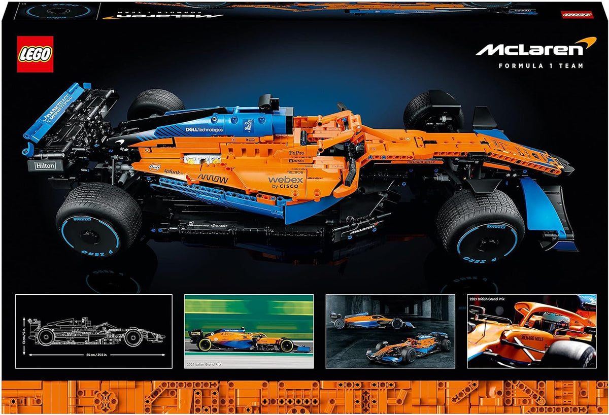 Technic Mclaren Formula 1 Race Car Set for Adults, 1,434-Piece Replica F1 Motor Sport Model Building Kit, Gift Idea for Men, Women, Him, Her, Husband, Collectible Home Décor 42141
