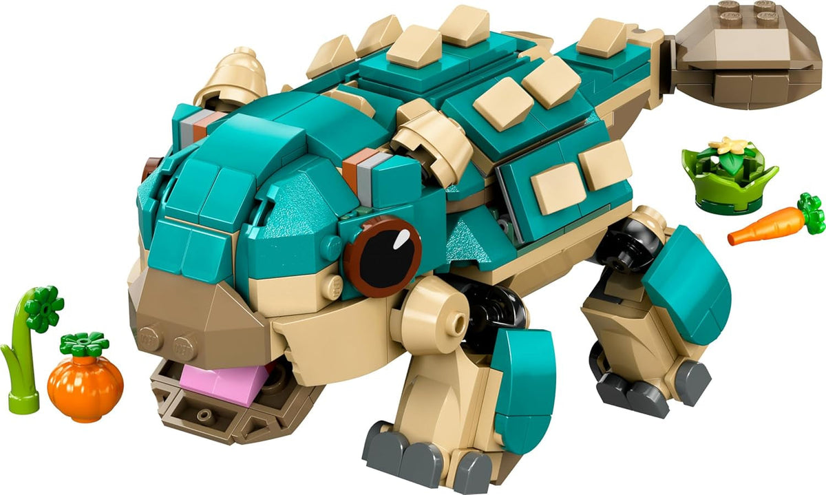 Jurassic World Baby Bumpy: Ankylosaurus Dinosaur Toy for Camp Cretaceous Fans and 7 plus Year Old Kids, Creative Adventure Set for Independent Play, Gift for Boys and Girls 76962