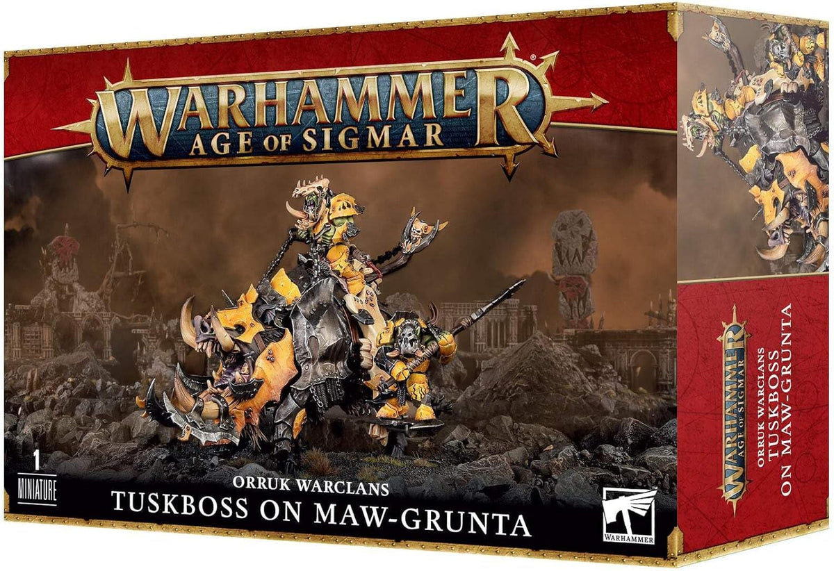 Games Workshop - Age of Sigmar - Orruk Warclans: Tuskboss on Maw-Grunta, Black