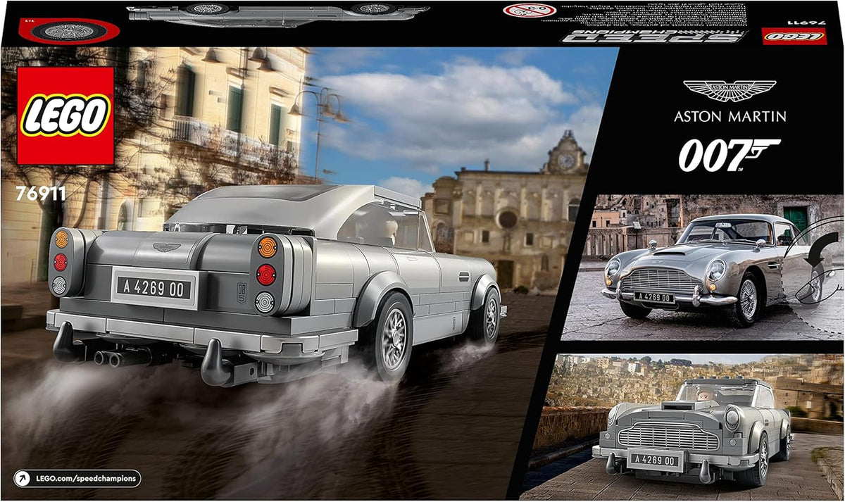 76911 Speed Champions 007 Aston Martin DB5 James Bond Replica Toy Car Model Kit Kids with Minifigure, No Time to Die Movie Collectible Set