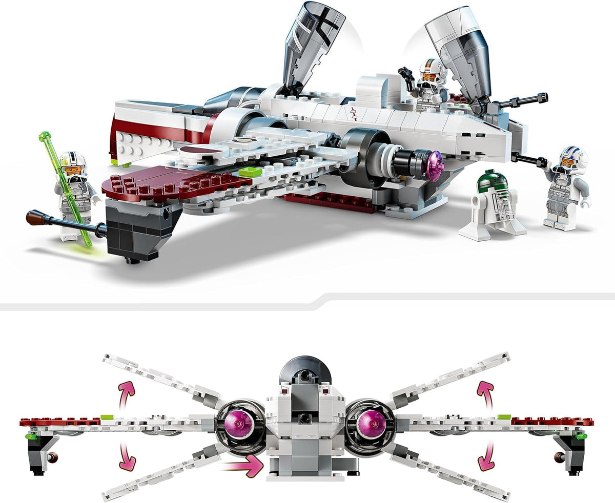 Star Wars 75402 ARC-170 Starfighter Building Toy with 3 Clone Pilot Minifigures, plus an R4-P44 Droid Figure, Birthday Gift Idea for Revenge of the Sith Fans, 9+ Year Old Boys and Girls