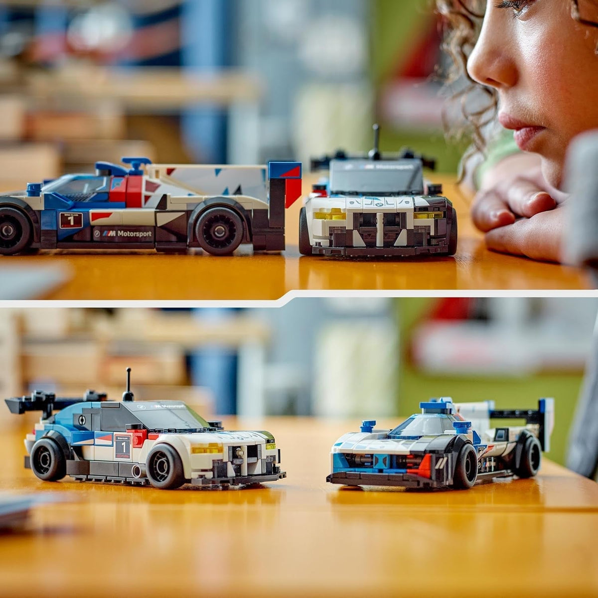 Speed Champions BMW M4 GT3 & BMW M Hybrid V8 Race Car Toys for 9 plus Year Old Boys & Girls, Buildable Model Vehicles with 2 Driver Minifigures, Kids' Bedroom Decoration, Birthday Gift Idea 76922