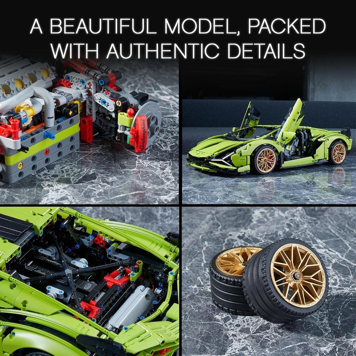 Technic Lamborghini Sián FKP 37 Race Car Model Building Kit for Adults, Idea for Men and Women, Advanced Collectible Set 42115