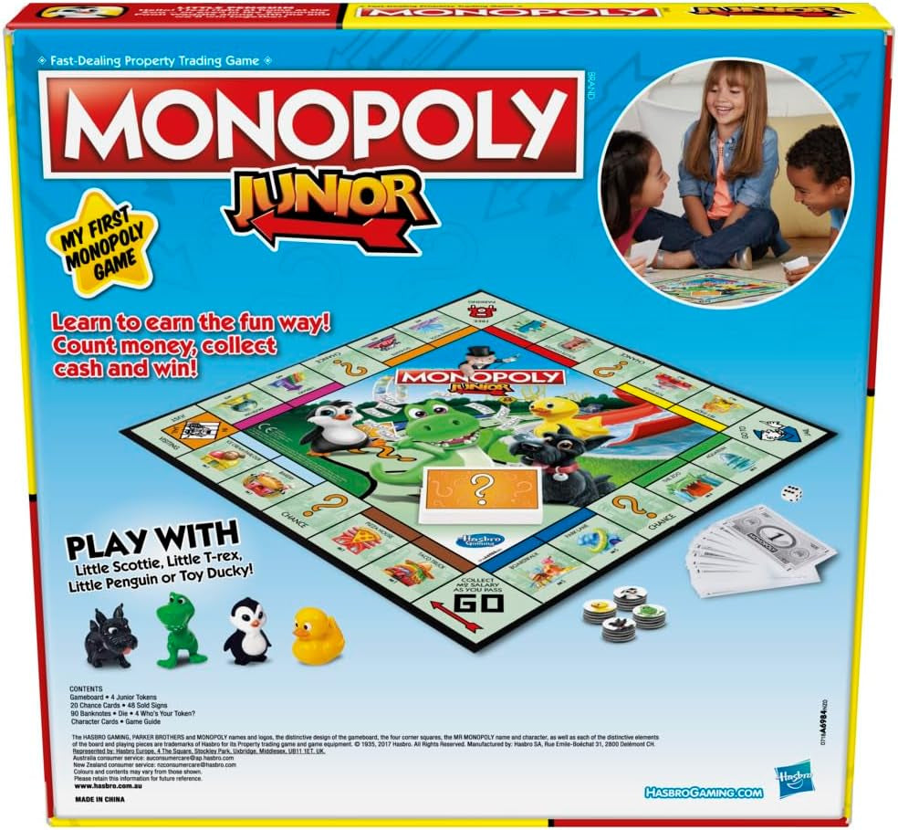 Junior Game,  Board Game for Kids, Family Game for 2-4 Players, Multicolor
