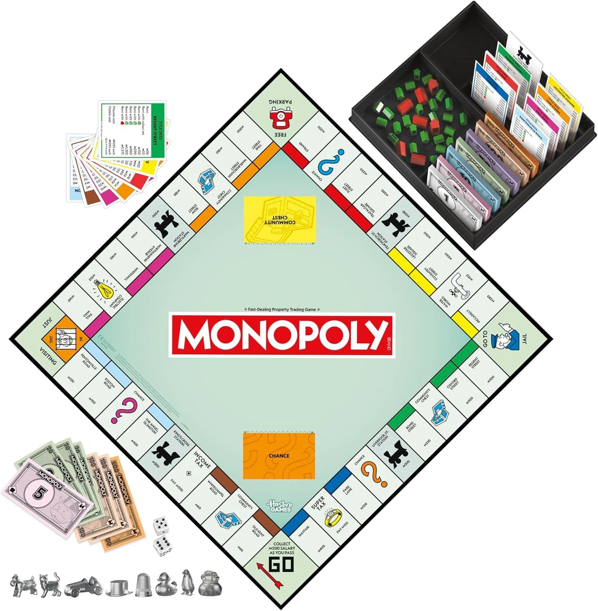 Board Game with Storage Tray and Larger Tokens - English Version