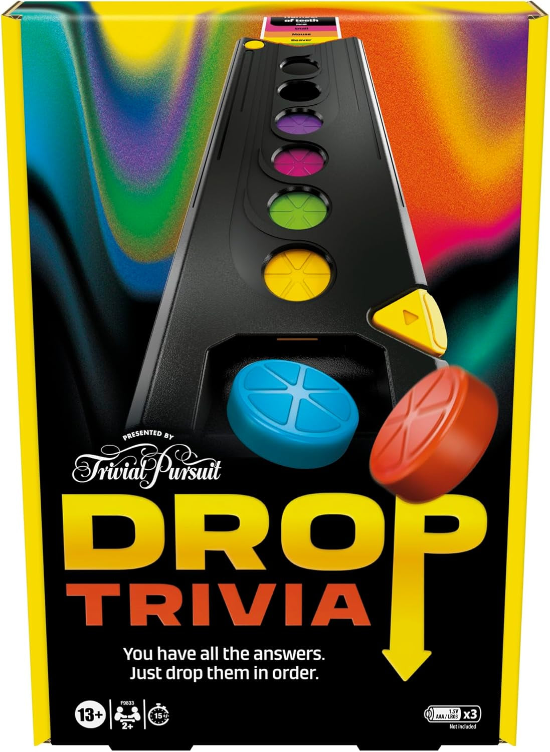 Drop Trivia Electronic Board Game, Reimagined Classic for 2 Players or More, Party Games for 13+ Year Old Boys and Girls, Fun and Birthday Toy