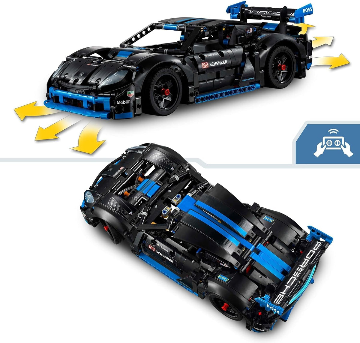 Technic Porsche GT4 E-Performance Race Car Toy for 10 plus Year Old Boys & Girls, Model Vehicle with Remote Control Action, Kids' Bedroom Decoration, Birthday Gift Idea 42176