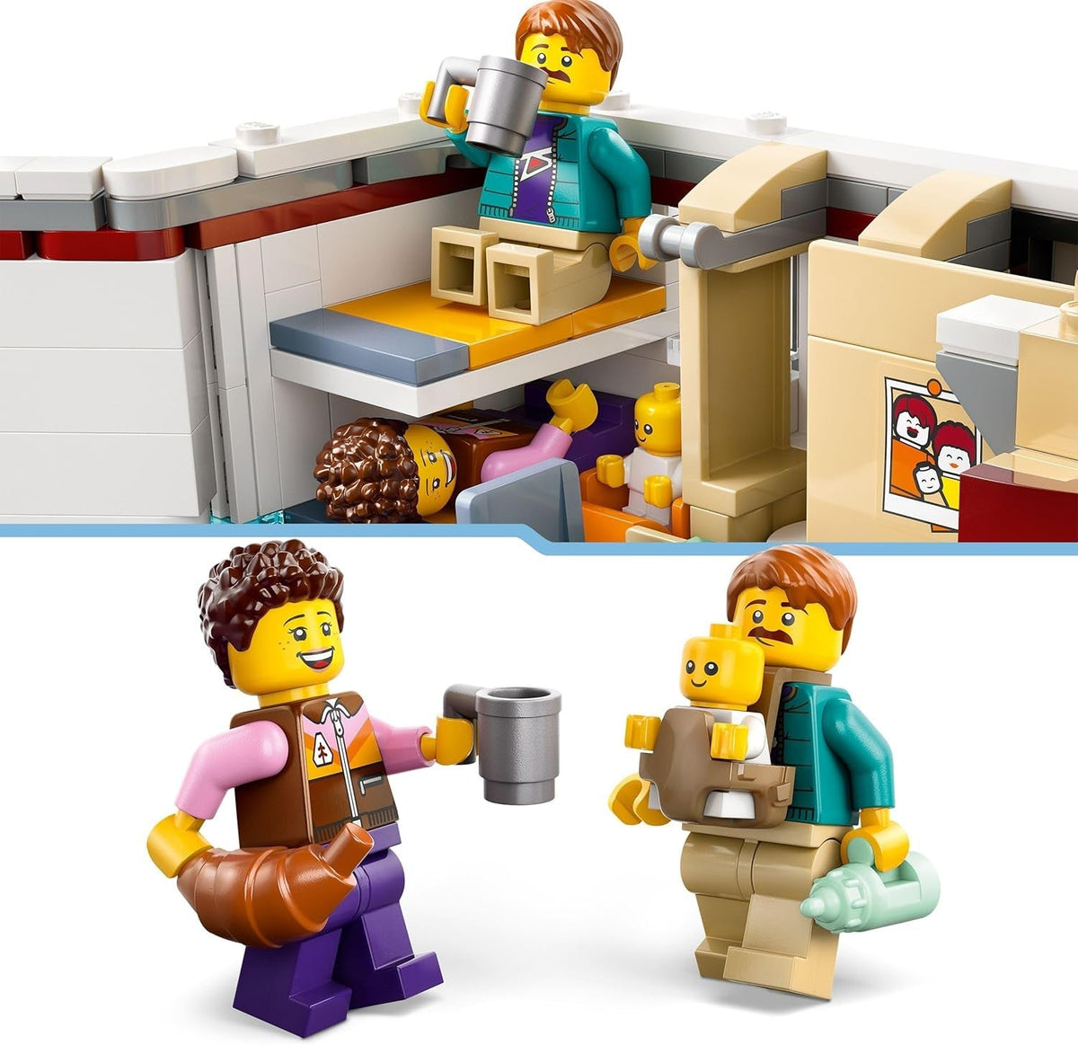 City Holiday Adventure Camper Van Toy - Creative Building Toys for 6+ Year Old Boys & Girls - Includes 3 Minifigures & Accessories - Gift Ideas for Birthdays & Holidays - 60454