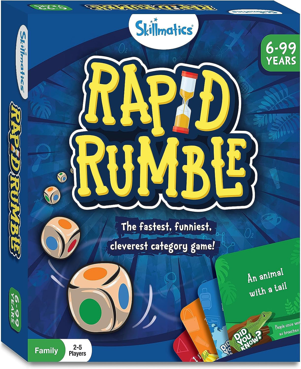Rapid Rumble - Fast-Paced Board Game for Kids, Teens & Adults, Fun for Family Game Night & Educational Toy, Quick-Thinking Card Game, Gift for Ages 6, 7, 8, 9 & Up