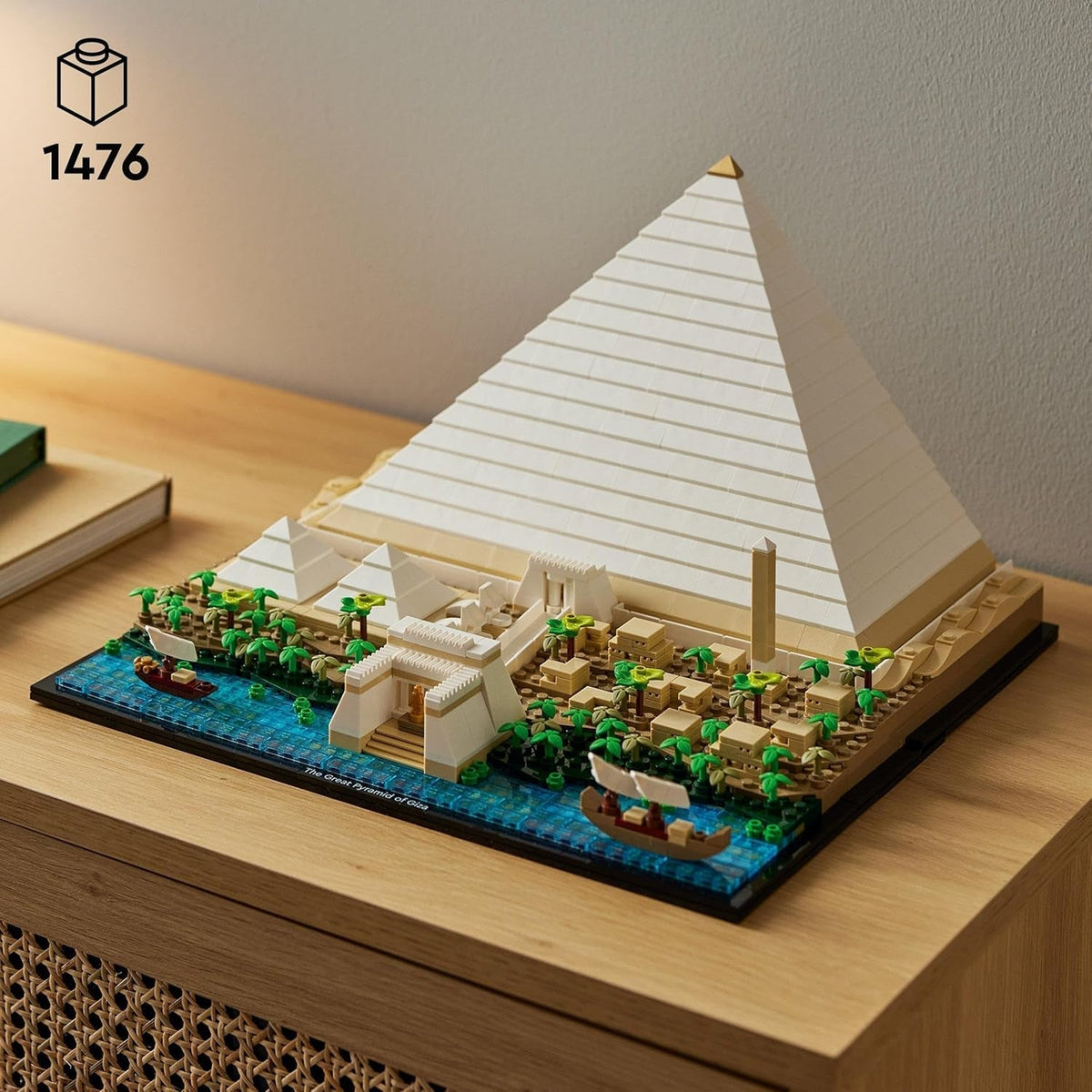 Architecture Great Pyramid of Giza Set, Home Decor Model Building Kit, Gift Idea for Adults, Men, Women, Mum, Dad, Creative Activity, Famous Landmarks Collection 21058