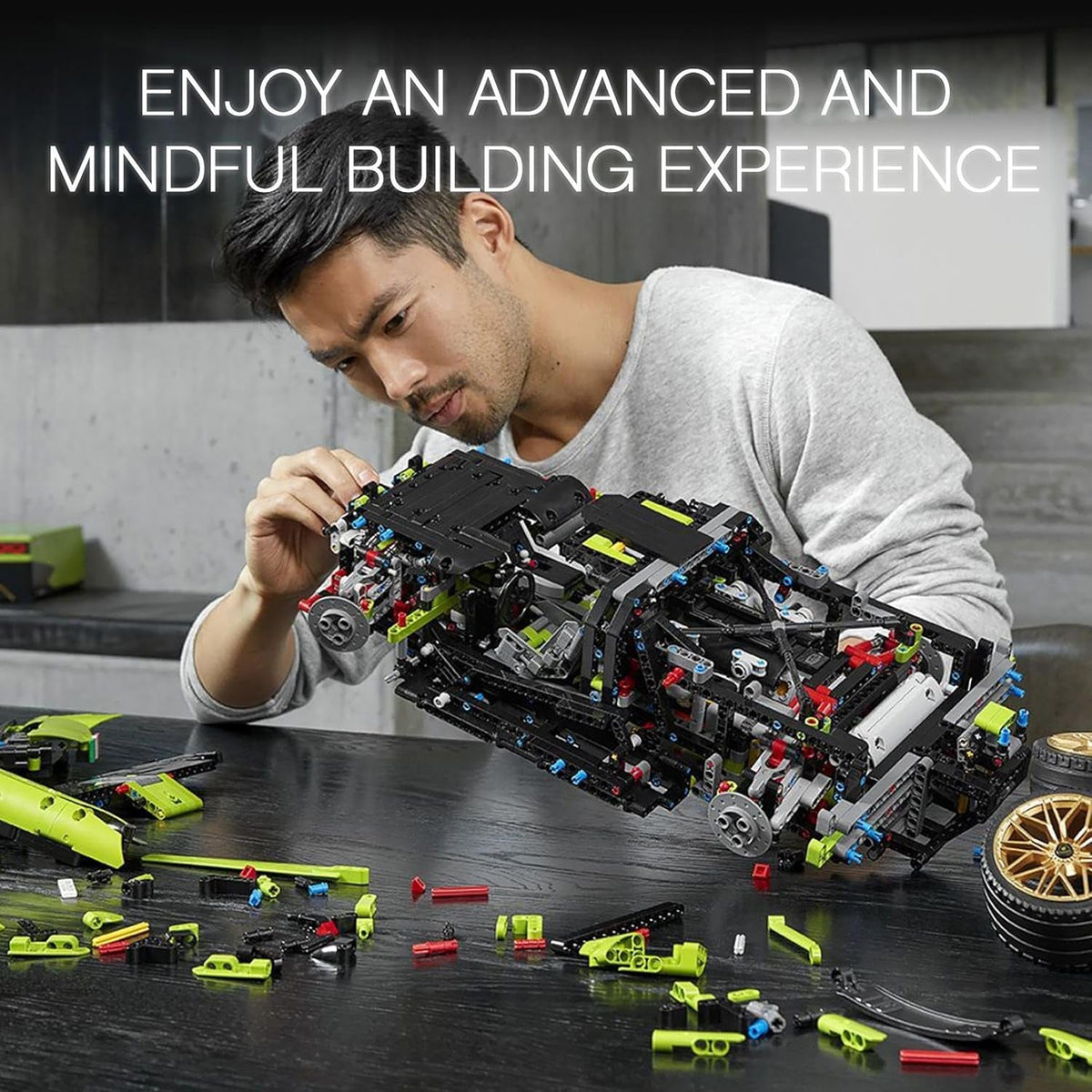 Technic Lamborghini Sián FKP 37 Race Car Model Building Kit for Adults, Idea for Men and Women, Advanced Collectible Set 42115