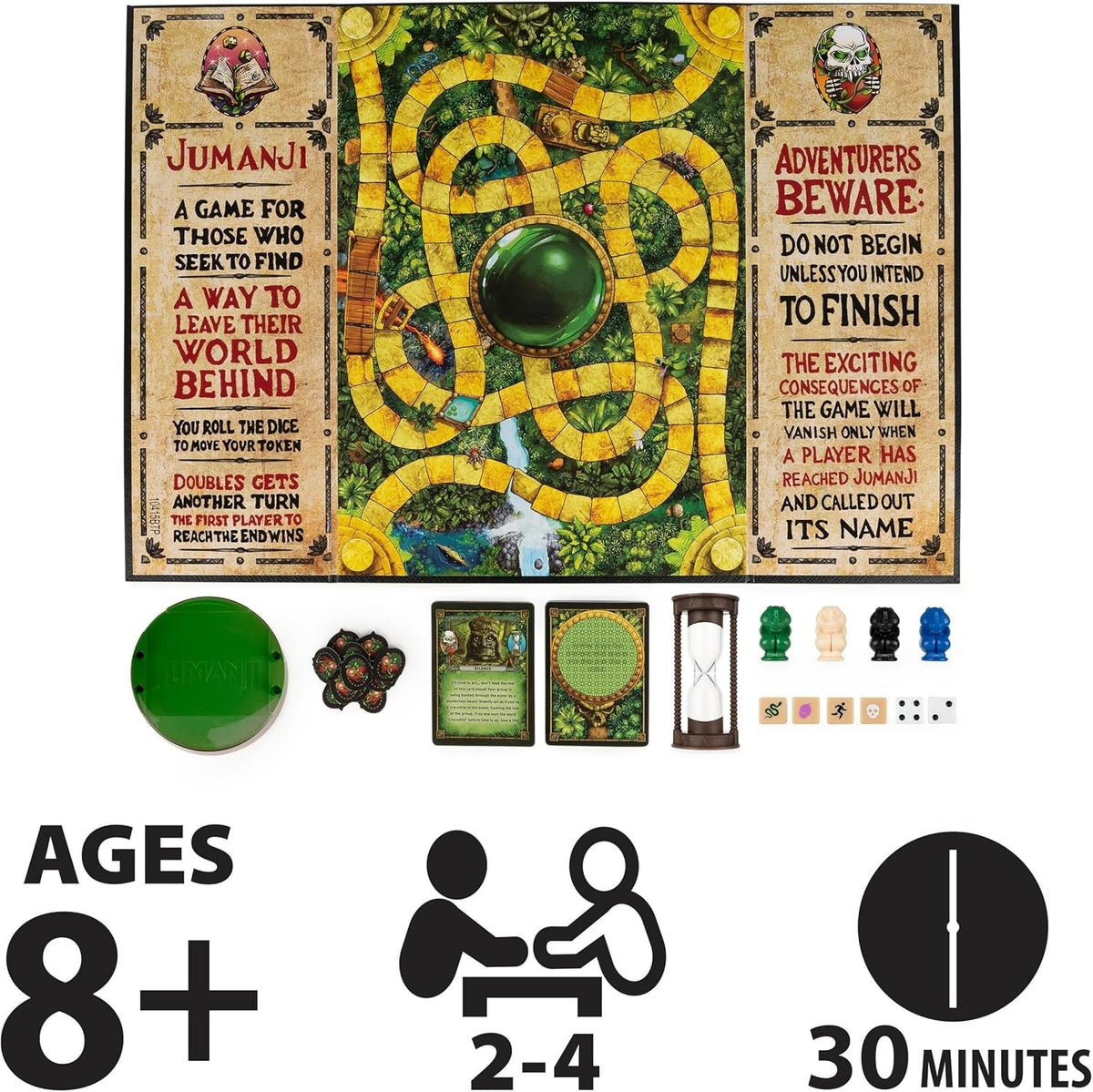 Jumanji the Game, the Classic Adventure Board Game for Kids and Families Aged 8 and Up